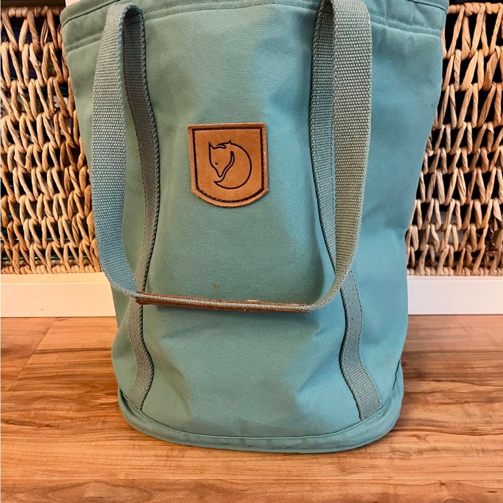 Teal Canvas Tote with Interior Pockets